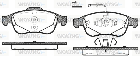 Комплект тормозных колодок дисковый тормоз WOKING P13483.02