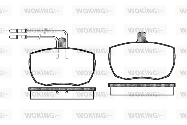 Комплект тормозных колодок дисковый тормоз WOKING P1563.04