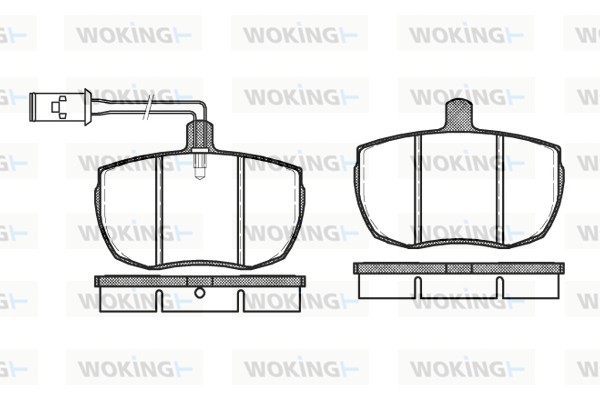 Комплект тормозных колодок дисковый тормоз WOKING P1563.12