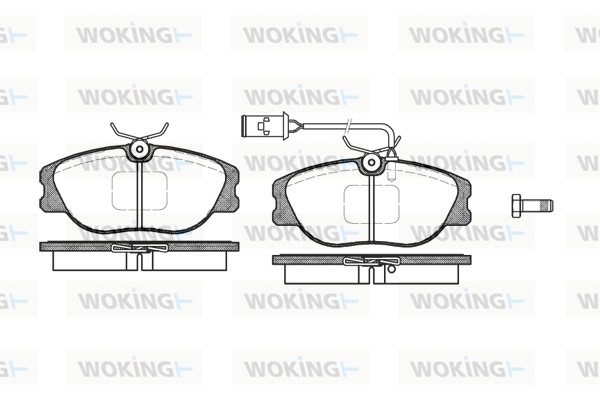 Комплект тормозных колодок дисковый тормоз WOKING P2053.02