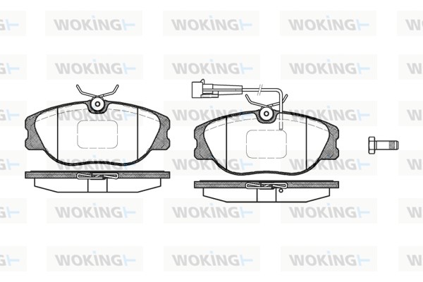 Комплект тормозных колодок дисковый тормоз WOKING P2053.12