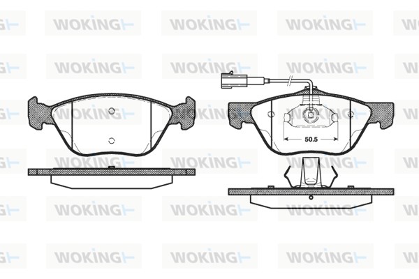 Комплект тормозных колодок дисковый тормоз WOKING P4893.32