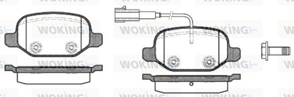 Комплект тормозных колодок дисковый тормоз WOKING P6273.02