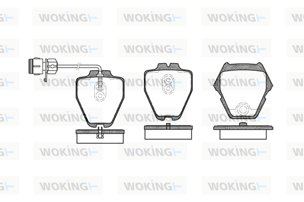 Комплект тормозных колодок дисковый тормоз WOKING P6523.12