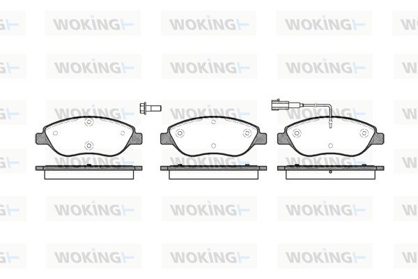 Комплект тормозных колодок дисковый тормоз WOKING P9603.01