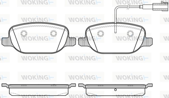 Комплект тормозных колодок дисковый тормоз WOKING P9783.12