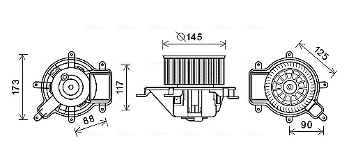 Вентилятор салона AVA QUALITY COOLING PE8390