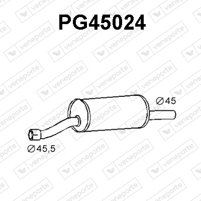 Предглушитель выхлопных газов VENEPORTE PG45024