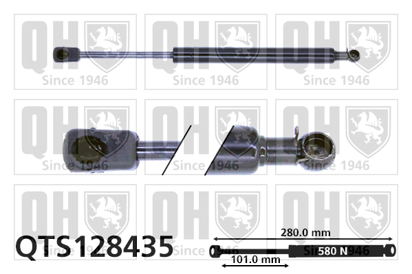 Газовая пружина крышка багажник QUINTON HAZELL QTS128435