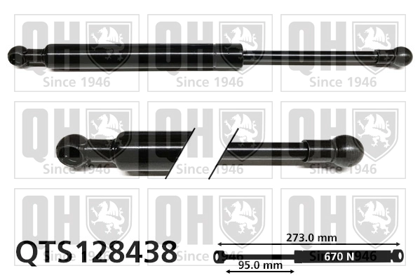 Газовая пружина крышка багажник QUINTON HAZELL QTS128438