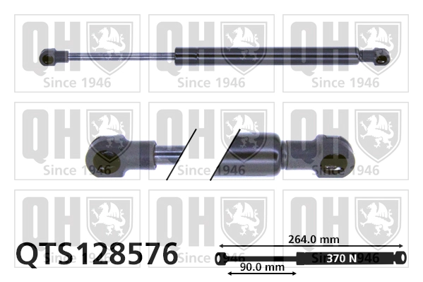 Газовая пружина крышка багажник QUINTON HAZELL QTS128576