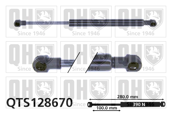 Газовая пружина крышка багажник QUINTON HAZELL QTS128670