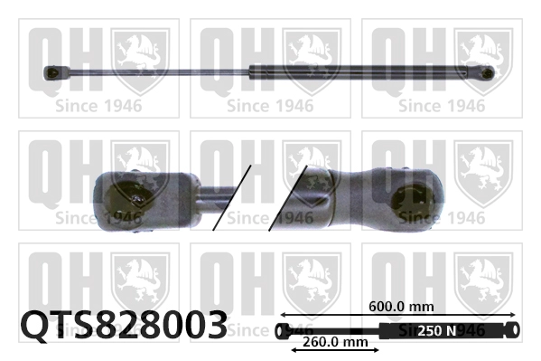 Газовая пружина капот QUINTON HAZELL QTS828003