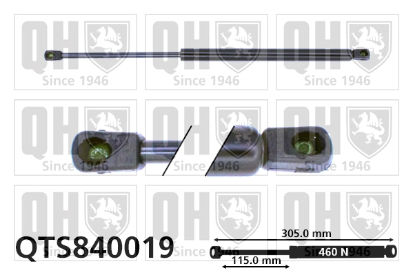 Газовая пружина крышка багажник QUINTON HAZELL QTS840019
