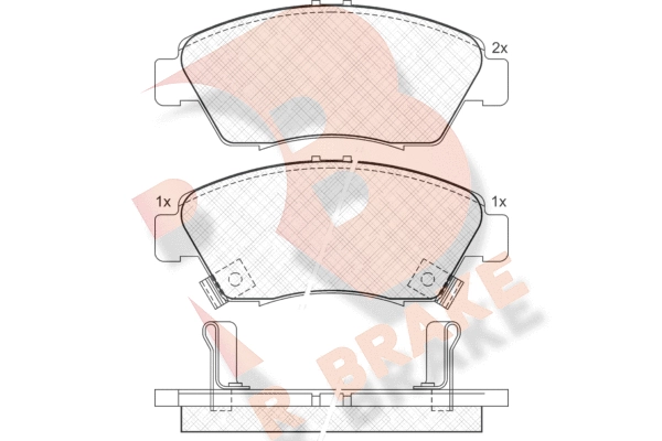 Комплект тормозных колодок дисковый тормоз R BRAKE RB0959