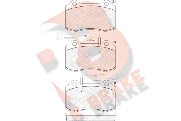 Комплект тормозных колодок дисковый тормоз R BRAKE RB1598