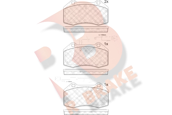 Комплект тормозных колодок дисковый тормоз R BRAKE RB1879-203