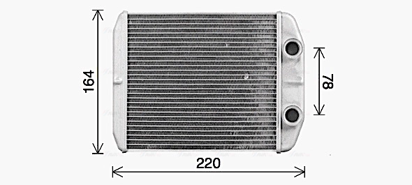 Теплообменник отопление салона AVA QUALITY COOLING RT6663