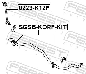 Ремкомплект подшипник стабилизатора FEBEST SGSB-KORF-KIT