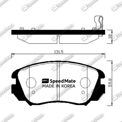 Комплект тормозных колодок дисковый тормоз SPEEDMATE SM-BPG024