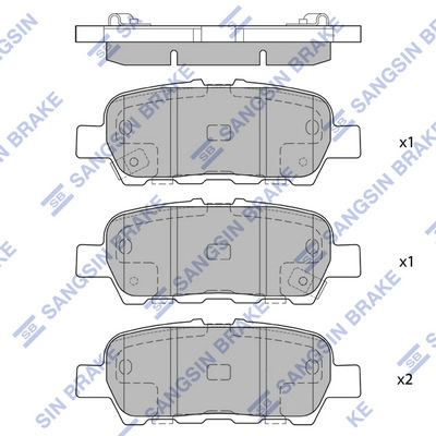 Комплект тормозных колодок дисковый тормоз HI-Q SP1637