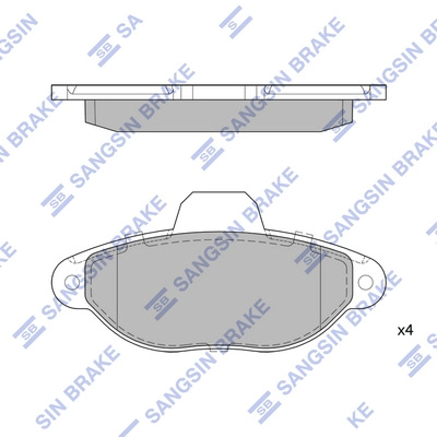Комплект тормозных колодок дисковый тормоз HI-Q SP1807A