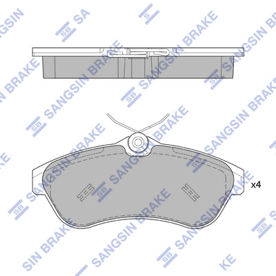 Комплект тормозных колодок дисковый тормоз HI-Q SP1866