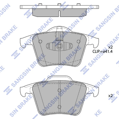 Комплект тормозных колодок дисковый тормоз HI-Q SP2299
