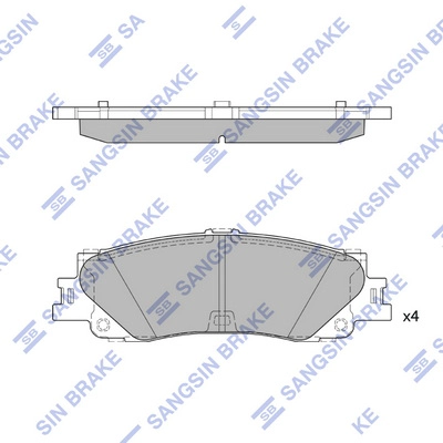 Комплект тормозных колодок дисковый тормоз HI-Q SP4039