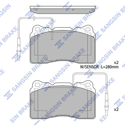Комплект тормозных колодок дисковый тормоз HI-Q SP4145