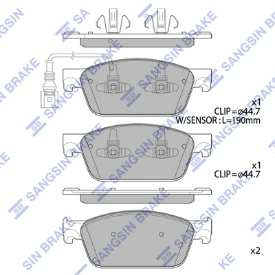 Комплект тормозных колодок дисковый тормоз HI-Q SP4203