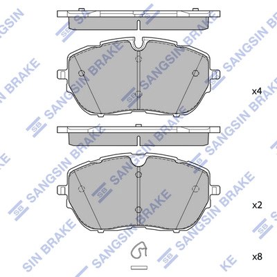 Комплект тормозных колодок дисковый тормоз HI-Q SP4241