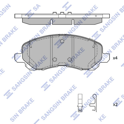 Комплект тормозных колодок дисковый тормоз HI-Q SP4277