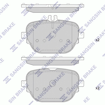 Комплект тормозных колодок дисковый тормоз HI-Q SP4343