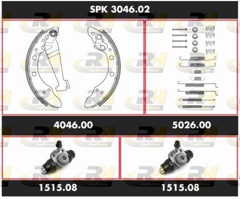 Комплект тормозов барабанный тормозной механизм super precision kit ROADHOUSE SPK 3046.02