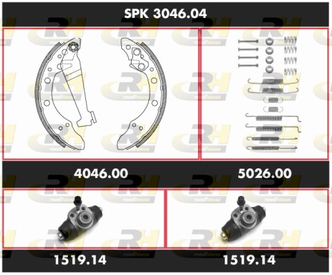Комплект тормозов барабанный тормозной механизм super precision kit ROADHOUSE SPK 3046.04
