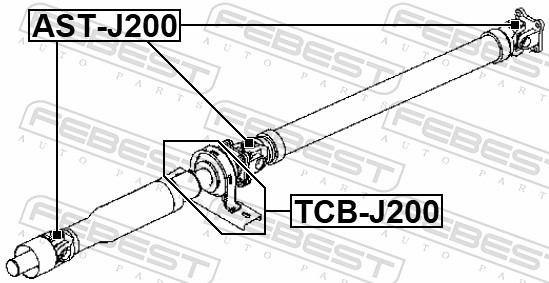Подшипник промежуточный подшипник карданного вала FEBEST TCB-J200