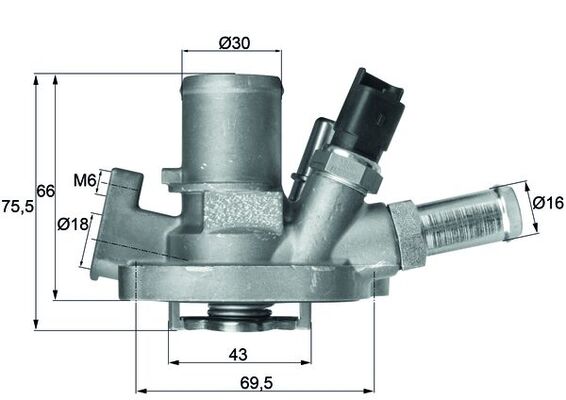 Термостат охлаждающая жидкость behr MAHLE/KNECHT TI 151 80