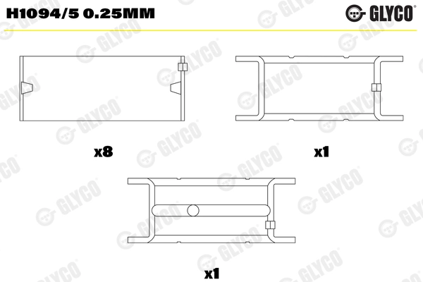 Комплект подшипников коленчатого вала WILMINK GROUP WG1147665