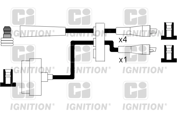Комплект проводов зажигания ci QUINTON HAZELL XC559