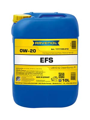 Моторное масло ravenol efs sae 0w-20 RAVENOL 1111105-010-01-999