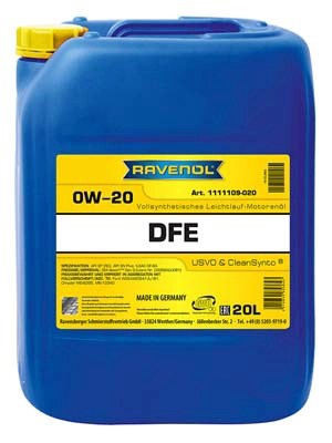 Моторное масло ravenol dfe sae 0w-20 RAVENOL 1111109-020-01-999