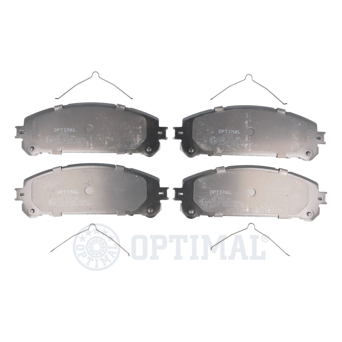 Комплект тормозных колодок дисковый тормоз OPTIMAL BP-12721