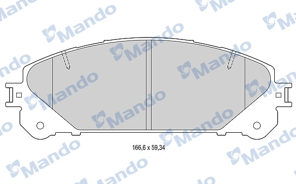 Комплект тормозных колодок дисковый тормоз MANDO MBF015886