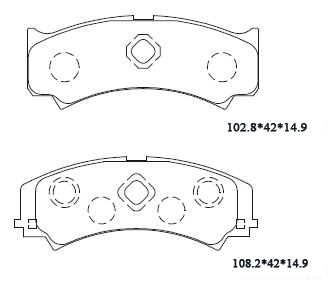 Комплект тормозных колодок дисковый тормоз ASIMCO KD3712