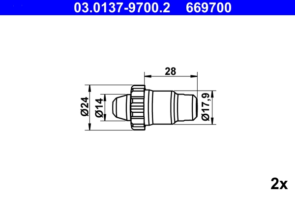 Комплектующие стояночная тормозная система adjusting nut ATE 03.0137-9700.2