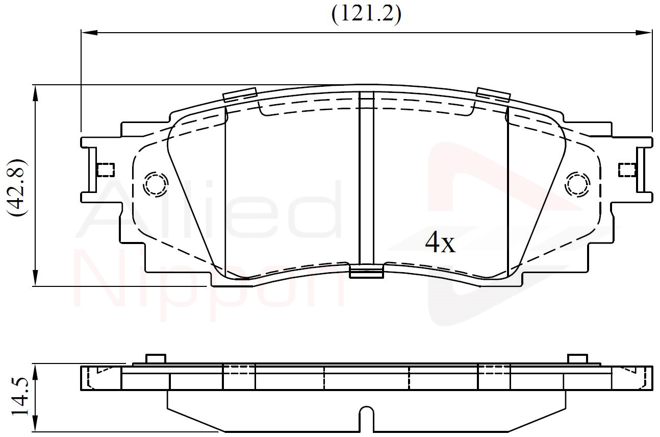 Комплект тормозных колодок дисковый тормоз anl braking ALLIED NIPPON ADB02430