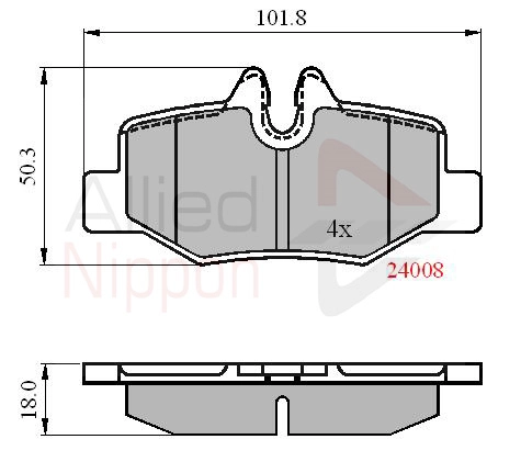 Комплект тормозных колодок дисковый тормоз anl braking ALLIED NIPPON ADB01306