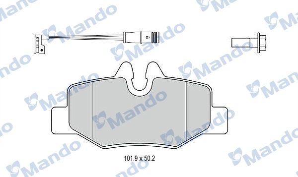 Комплект тормозных колодок дисковый тормоз MANDO MBF015209