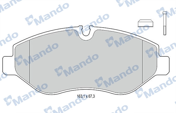 Комплект тормозных колодок дисковый тормоз MANDO MBF015671